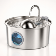 3.2-Liter Stainless-Steel Cat Water Fountain with Multi-Filter — clean background product view