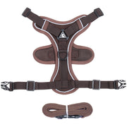 Reflective Mesh Cat Harness and Leash Set — Coffee variant
