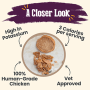 Single-Ingredient Dehydrated Chicken Crumbles Cat Treats — 3 oz Resealable Bag
