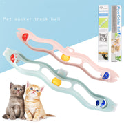 Adhesive Wavy Wall-Track Ball Toy for Cats — product detail 1