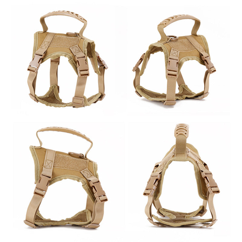 Adjustable Tactical Cat Harness in Black — product detail 2