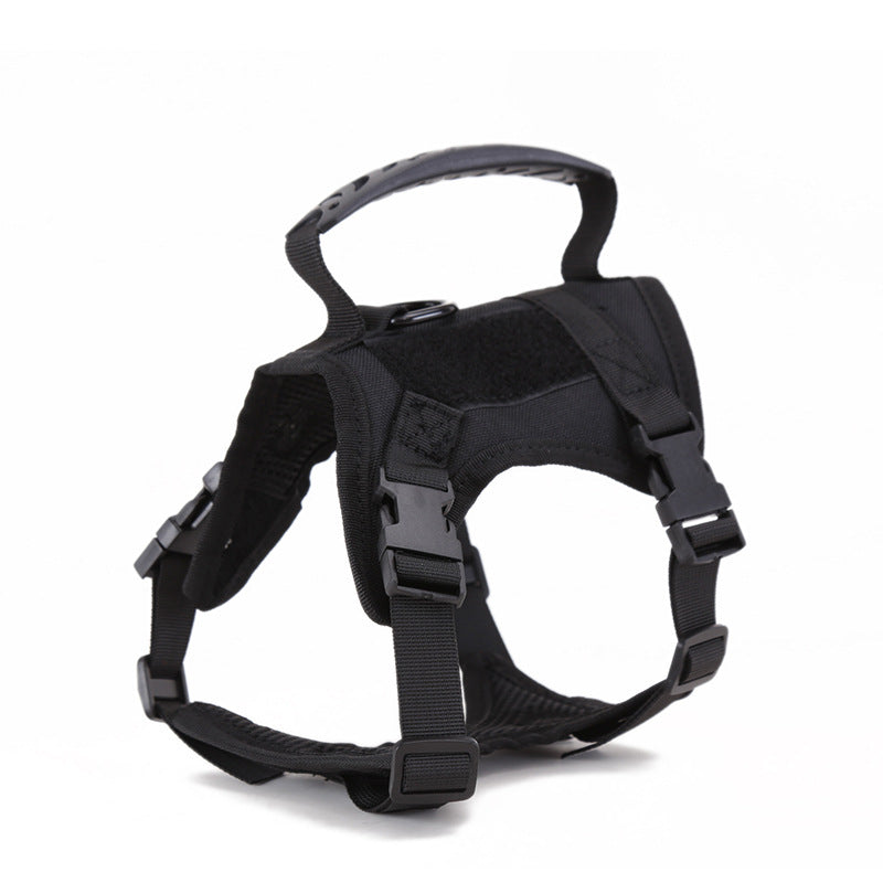 Adjustable Tactical Cat Harness in Black — product detail 4