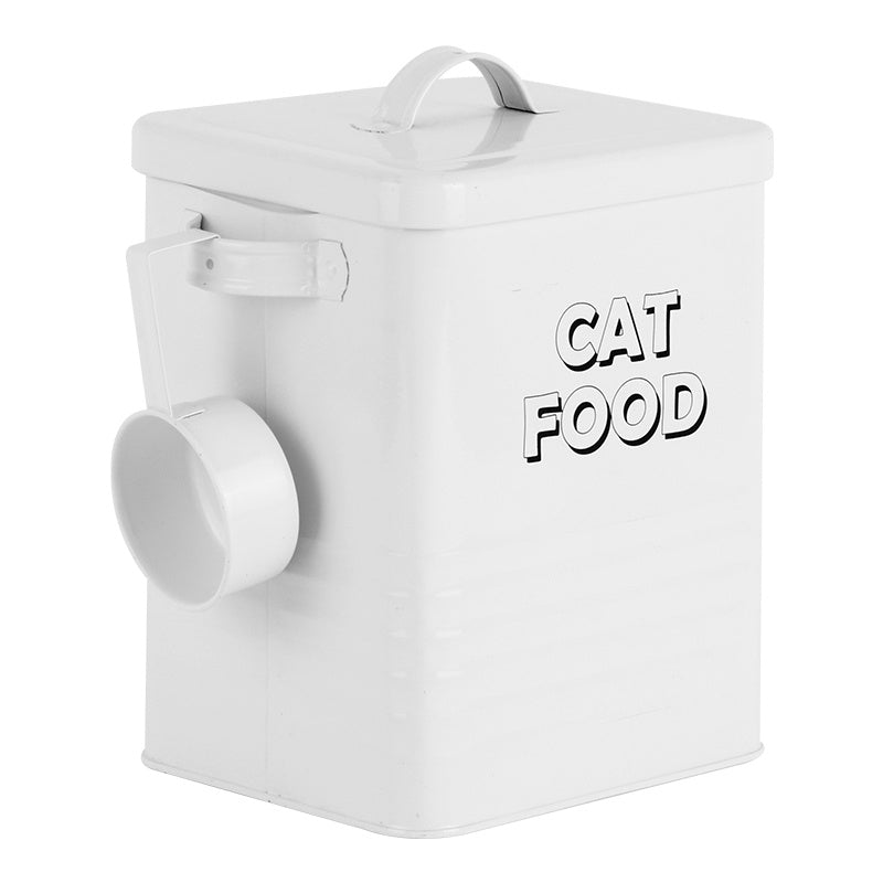 Airtight Metal Cat Food Storage Container — clean background product view