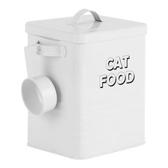 Airtight Metal Cat Food Storage Container — clean background product view