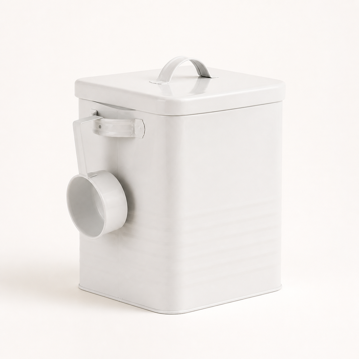 Airtight Metal Cat Food Storage Container on a clean background
