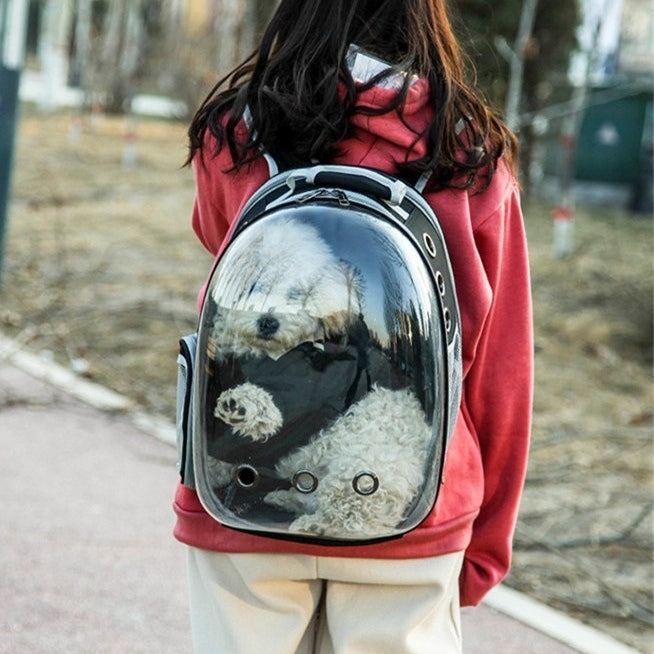 Black Expandable Ventilated Cat Carrier Backpack — product detail 1