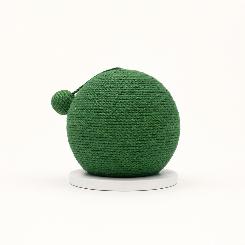 Cactus Sisal Cat Scratching Post with Ball Toy on a clean background