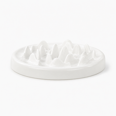 Ceramic Maze Slow-Feeder Bowl for Cats — clean background product view