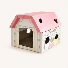 Coffee-House Cardboard Cat Scratcher & Hideout — clean background product view