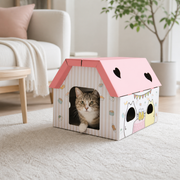 Coffee-House Cardboard Cat Scratcher & Hideout — cat-friendly home interior