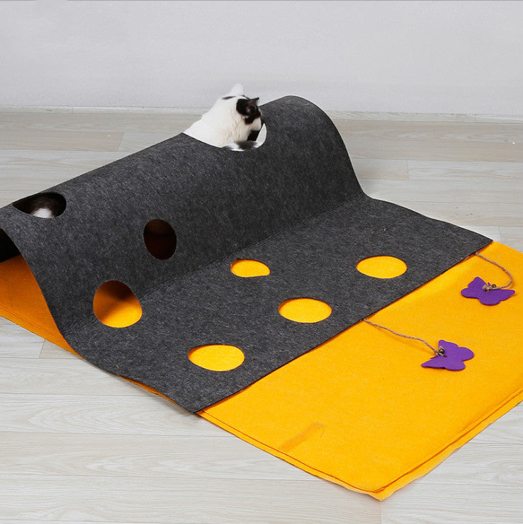 Convertible Felt Cat Puzzle Tunnel Mat — product detail 4