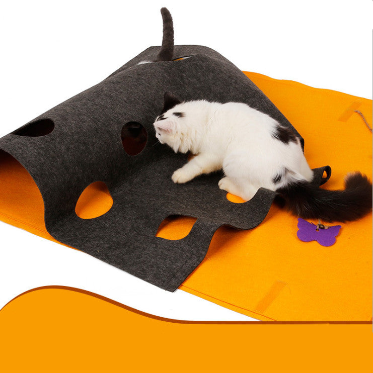 Convertible Felt Cat Puzzle Tunnel Mat — product detail 5