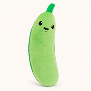 Crunchy Pickle Catnip Kicker Toy with Textured Mesh — clean background product view