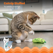 Crunchy Pickle Catnip Kicker Toy with Textured Mesh — product detail 3
