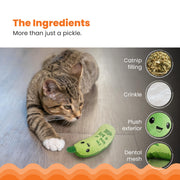 Crunchy Pickle Catnip Kicker Toy with Textured Mesh — product detail 4