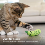 Crunchy Pickle Catnip Kicker Toy with Textured Mesh — product detail 5