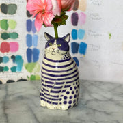 Black Polka-Dot Cat-Shaped Resin Accent Vase — product detail 7