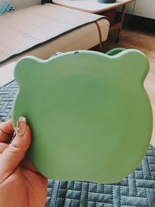 Double Collapsible Silicone Cat Travel Bowls with Slow-Feed Insert — product detail 4