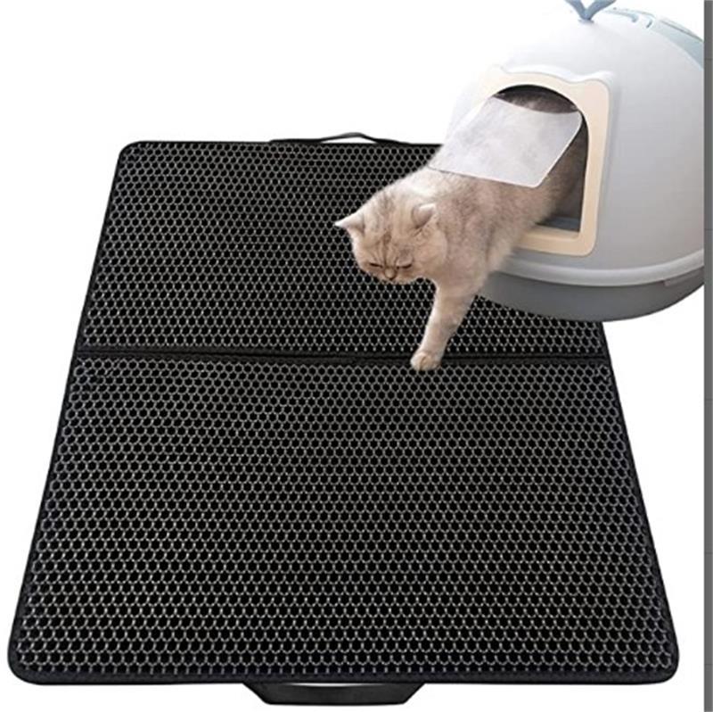 Double-Layer Honeycomb Cat Litter Mat — cat-friendly home interior