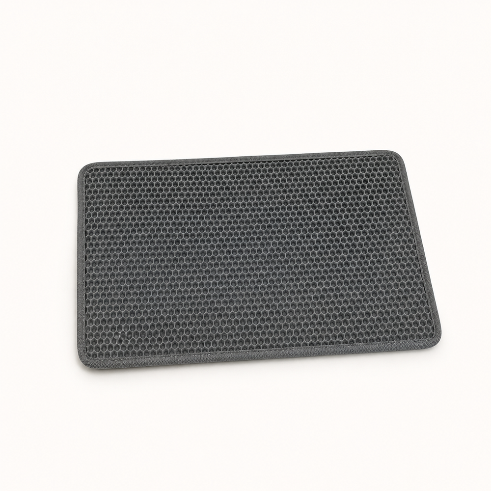 Double-Layer Honeycomb Cat Litter Mat on a clean background