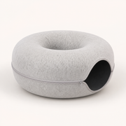 Felt Donut Cat Tunnel Bed with Center Lounger — clean background product view