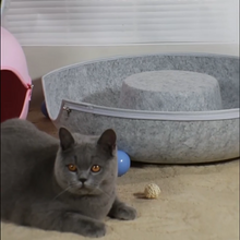 Felt Donut Cat Tunnel Bed with Center Lounger — product detail 6