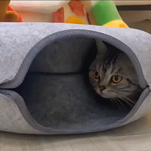 Felt Donut Cat Tunnel Bed with Center Lounger — product detail 8