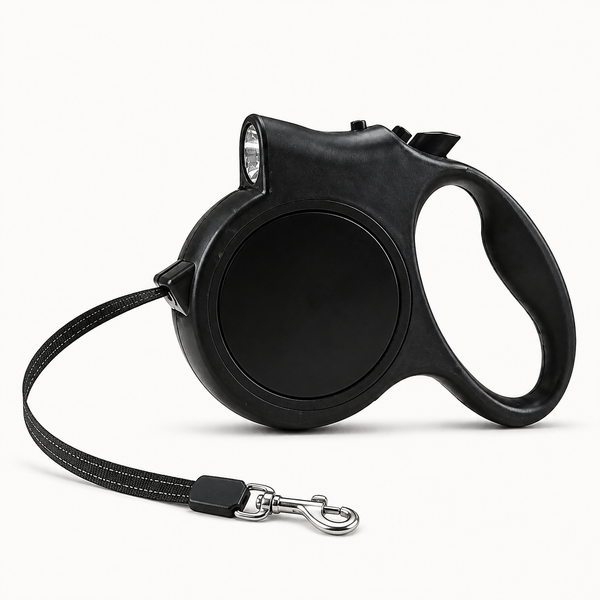 5-Meter Retractable Cat Leash with LED Light — clean background product view