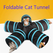 Five-Way Collapsible Cat Tunnel with Peek Window — product detail 1