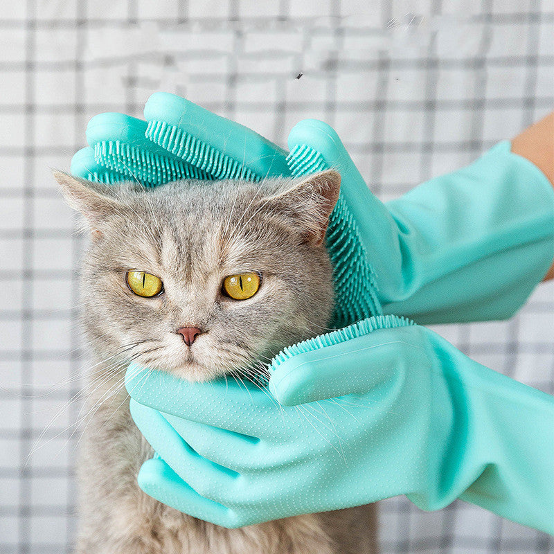 Flexible Silicone Cat Grooming Glove — product detail 1