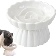 Flower-Shape Elevated Ceramic Slow-Feeder Bowl — product detail 1