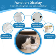 Flower-Shape Elevated Ceramic Slow-Feeder Bowl — product detail 3