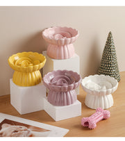 Flower-Shape Elevated Ceramic Slow-Feeder Bowl — product detail 5