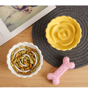 Flower-Shape Elevated Ceramic Slow-Feeder Bowl — product detail 6