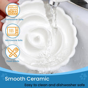 Flower-Shape Elevated Ceramic Slow-Feeder Bowl — product detail 8