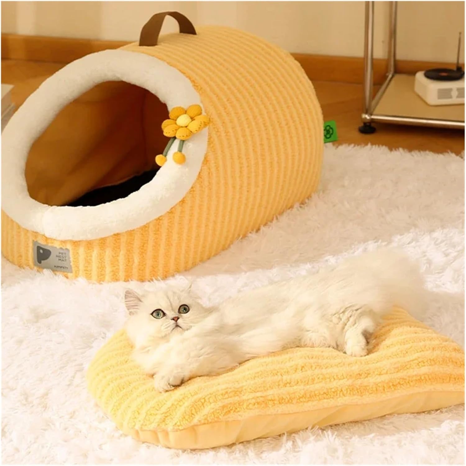 Foldable Cat Cave Bed with Removable Washable Cushion — product detail 6