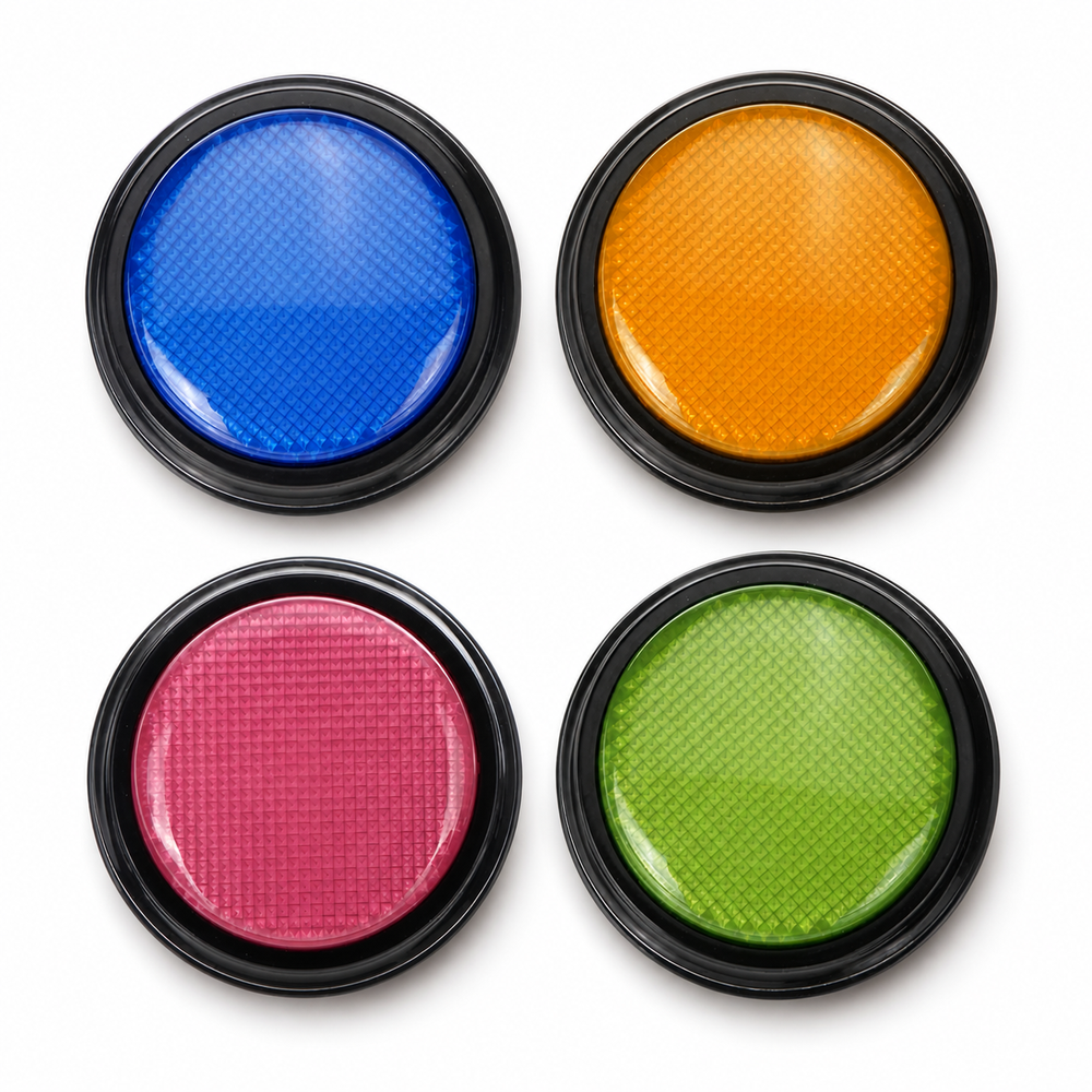 Four-Pack Recordable Pet Communication Buttons on a clean background