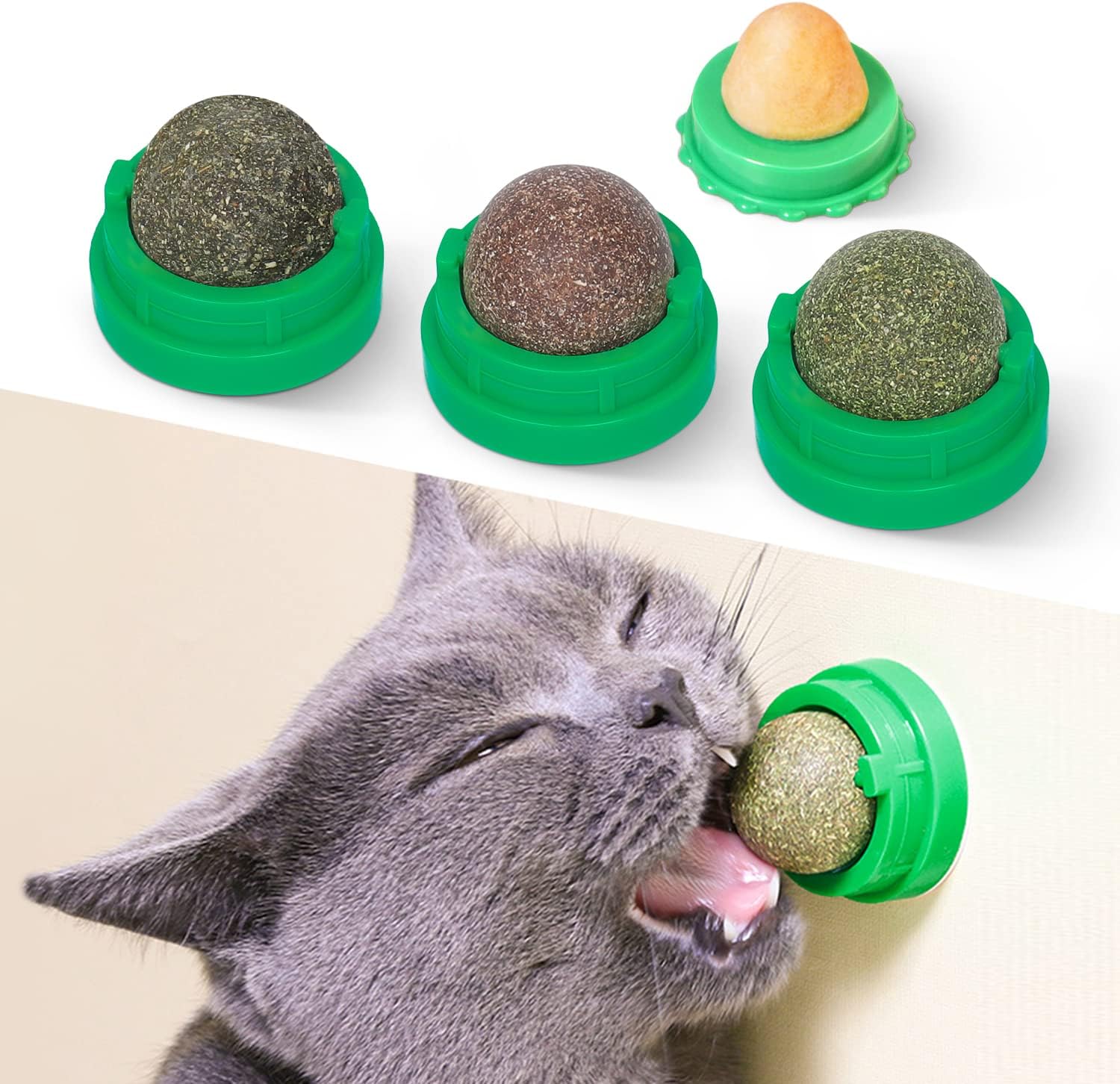 Four-Piece Catnip & Silvervine Wall Ball Set — product detail 1
