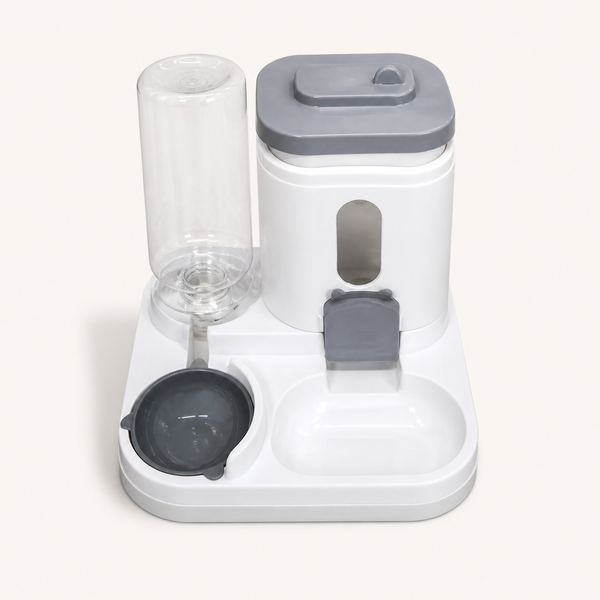 Gravity Cat Feeder & Waterer with Anti-Slip Base — clean background product view