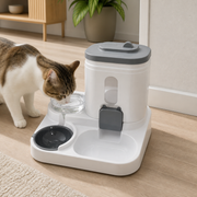 Gravity Cat Feeder & Waterer with Anti-Slip Base — cat-friendly home interior