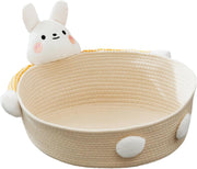 Handwoven Cotton-Rope Cat Basket Bed & Scratcher — product detail 3