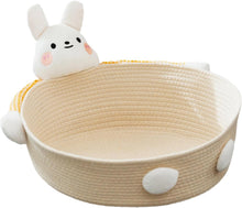 Handwoven Cotton-Rope Cat Basket Bed & Scratcher — product detail 3