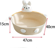 Handwoven Cotton-Rope Cat Basket Bed & Scratcher — product detail 5