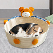 Handwoven Cotton-Rope Cat Basket Bed & Scratcher — product detail 8