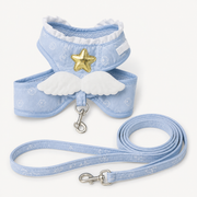 Light-Blue Angel-Wing Cat Harness & Leash Set — clean background product view