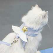Light-Blue Angel-Wing Cat Harness & Leash Set — product detail 1