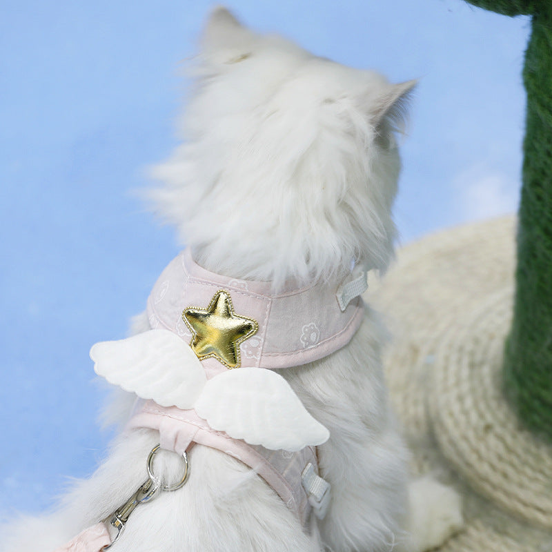Light-Blue Angel-Wing Cat Harness & Leash Set — product detail 3