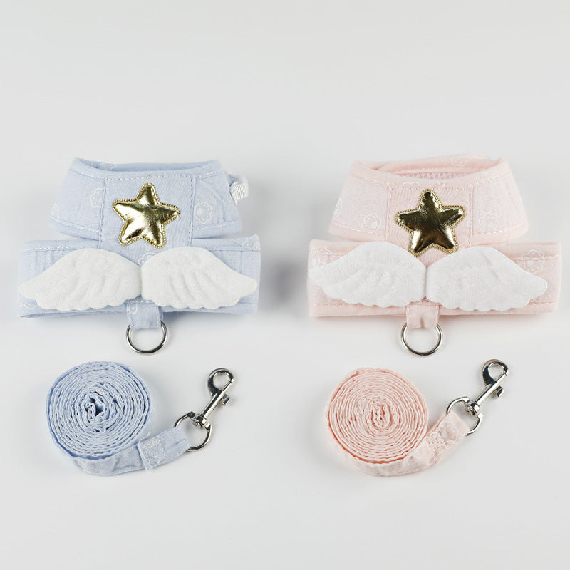 Light-Blue Angel-Wing Cat Harness & Leash Set — product detail 5