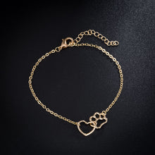 Peach-Heart Cat-Paw Charm Bracelet — product detail 2