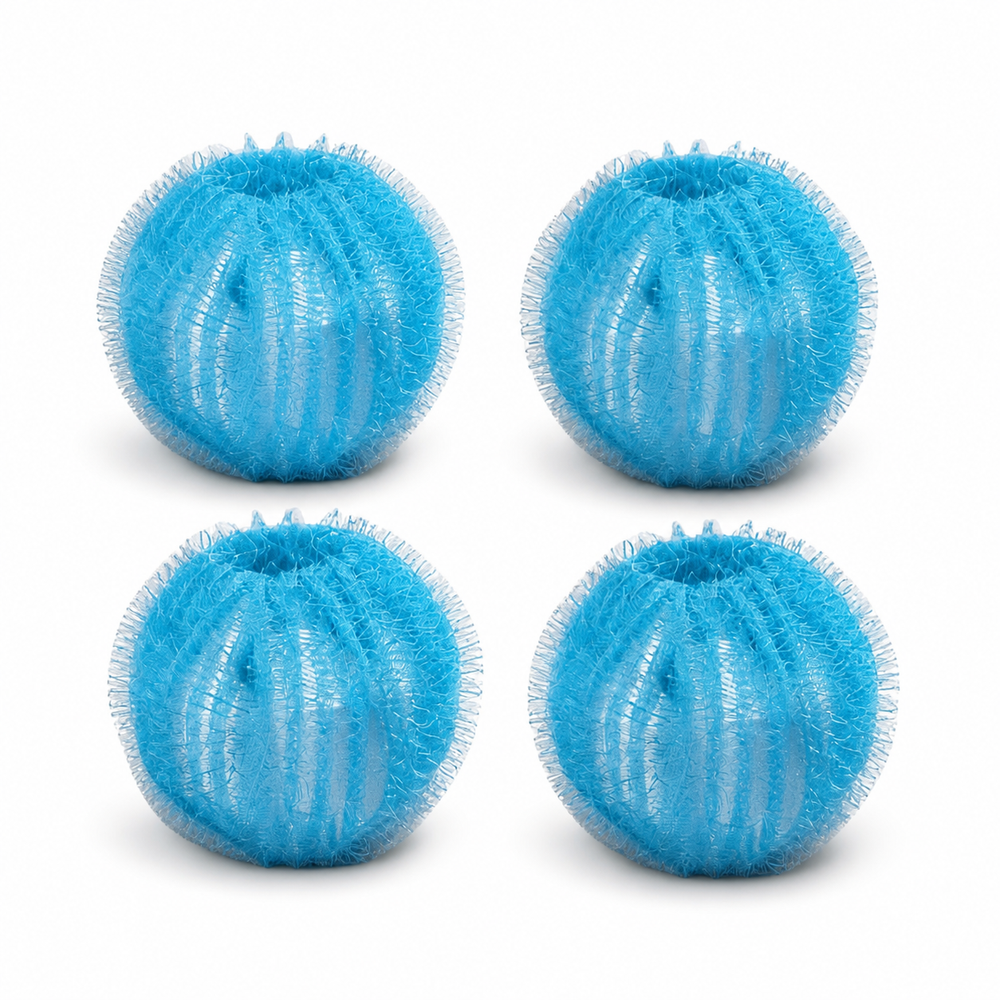 Four-Piece Pet-Hair Catcher Set for Laundry Loads — clean background product view